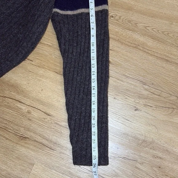 J. Crew Navy and Gray Ribbed Zip-Up Sweater - Picture 6 of 6